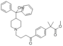 Methyl 4-[4-[4-(hydroxydiphenylmethyl)-1-piperidinyl]-1-butyryl]-alpha, alpha-dimethylbenzene acetate
