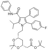 (4R-cis)-1, 1-dimethylethyl-6-[2-[2-(4-fluorophenyl)-5-(1-isopropyl)-3-phenyl-4-[(phenylamino)carbonyl]-1H-pyrrol-1-yl]ethyl]-2, 2-dimethyl-1,3-dioxane-4-acetate