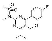 4-(4-Fluorophenyl)-6-isopropyl-2-[(N-methyl-N-methylsulfonyl) amino] pyriminl-5-yl-formyl