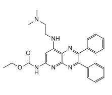 ethyl 8-(2-(dimethylamino)ethylamino)-2,3-diphenylpyrido[2,3-b]pyrazin-6-ylcarbamate