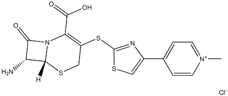 4-[2-[[(6R,7R)-7-amino-2-carboxy-8-oxo-5-thia -1-azabicyclo[420]oct- 2-en-3-yl]thio]-4-thiazolyl] -1-methyl-pyridinium