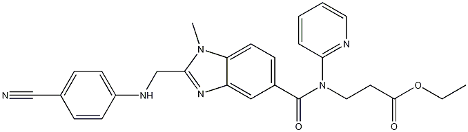 Ethyl 3-(2-(((4-cyanophenyl)amino)methyl)-1-methyl-N-(pyridin-2-yl)-1H-benzo[d]imidazole-5-carboxamido)propanoate