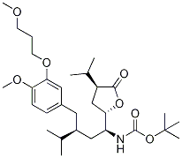 Tert-Butyl(1S,3S)-1-((2S,4S)-4-isopropyl-5-oxotetrahydrofuran-2-yl)-3-(4-methoxy-3-(3-methoxypropoxy)benzyl)-4-methylpentylcarbamate